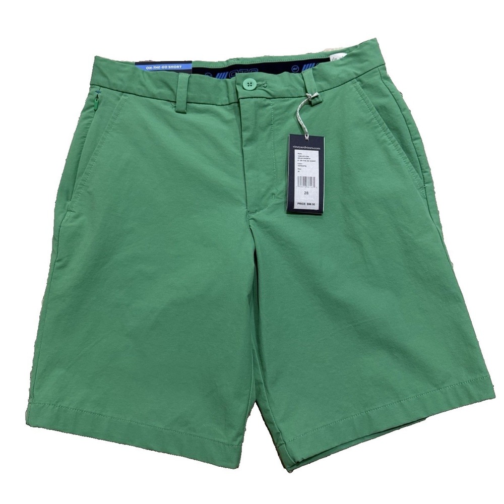 Vineyard Vines Shorts Mens 28 OTG On-The-Go Stretch Golf Casual Green